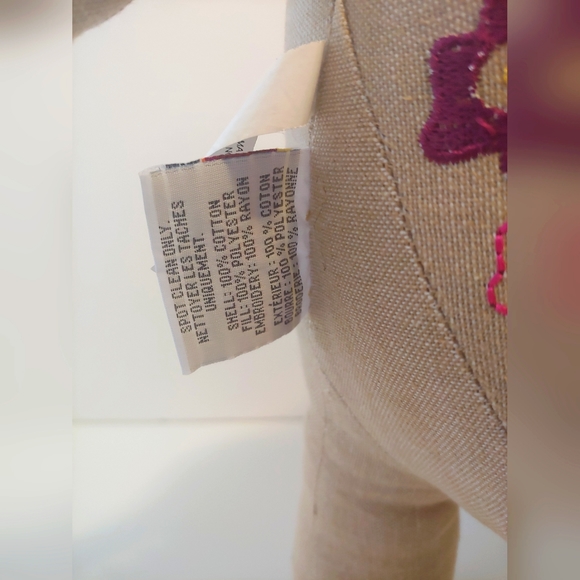 100%Cotton Embroidered Elephant Stuffed Toy - Picture 8 of 9